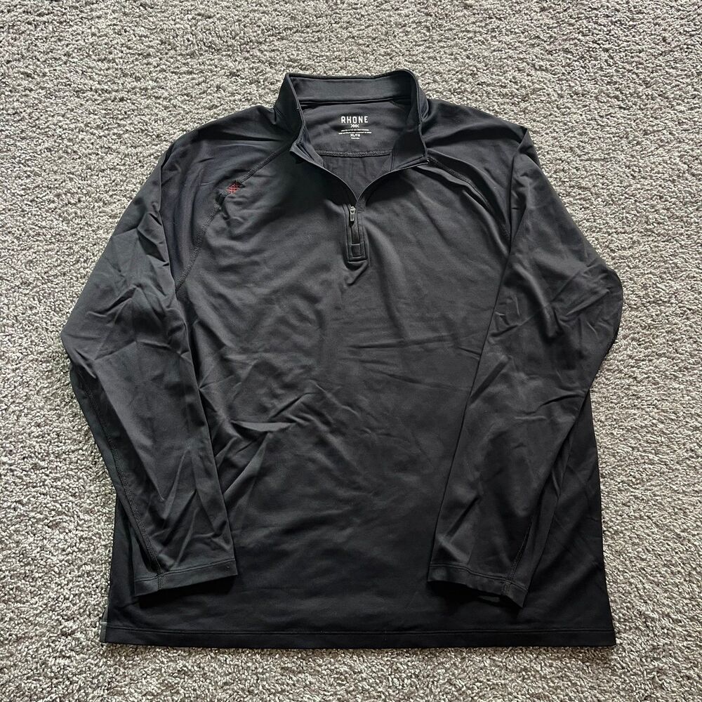 Rhone Commuter 1/4 Zip Pullover Sweatshirt Black Performance Men’s Sz XL